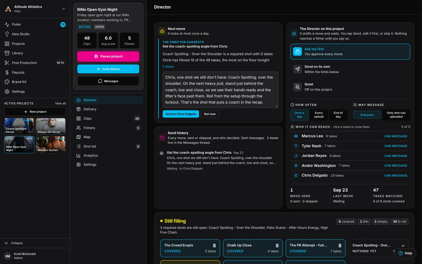The AI Director view on the web