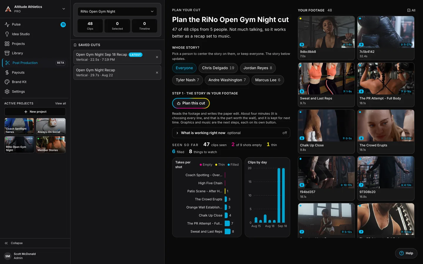 Cinebody reads the footage and writes the story brief